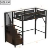 Flieks Etagenbett 90x200cm mit Treppe, Hochbett mit Schrank Produktbild-Vorschau 7