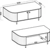 AX LIVING TV-Schrank Halay Beige, 2 Türen Moderne Produktbild-Vorschau 7