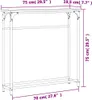 vidaXL Konzolový stôl Smoked Oak 75x19,5x75 cm Inžinierske Náhľad obrázku produktu 7