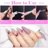 Lot de 500 faux ongles en acrylique de style français, avec Voir les images du produit 5