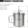 750 ml Tazza da campeggio leggera in titanio con pressa Anteprima dell’immagine prodotto 12