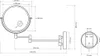 X-ROUND WHITE wiszące lusterko kosmetyczne, śr. 200 mm, Podgląd zdjęcia produktu 2