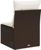 vidaXL Gartensessel ohne Armlehnen mit Kissen Braun Poly Produktbild-Vorschau 6