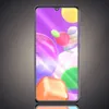 A smartphone with a colorful wallpaper displayed on its screen, set against a gradient background. Produktbild-Vorschau