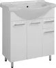 A white bathroom vanity with a ceramic sink. Podgląd zdjęcia produktu