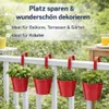 8 Hängetöpfe Rot Kräuter Blumentopf Hängetopf Pflanztopf Produktbild-Vorschau 5