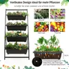 COSTWAY 4-poziomowe podniesione łóżko, łóżko do sadzenia Podgląd zdjęcia produktu 6