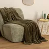 Flanellplaid khakigrün 180x230cm  - Atmosphera créateur Produktbild-Vorschau 4