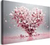 Leinwandbild Wanddekoration für das Wohnzimmer, Herz, rosa Produktbild-Vorschau 1