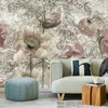 Muralo Vlies Fototapete BLUMEN Blätter Ornamente Beton Produktbild-Vorschau 6