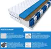 A cross-section of a mattress showing its internal layers and features, with descriptive text boxes. Náhled obrázku produktu