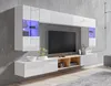 AX LIVING Meuble-paroi Salon Kossana 24 - 300cm blanc/chene Voir les images du produit 1