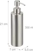 Relaxdays Zeepdispenser, 2 stuks, 300 ml, roestvrij staal, Productafbeelding-voorbeeld 4