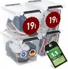 Aufbewahrungsbox mit Deckel 4er Set Kunststoffbox Stapelbox Produktbild-Vorschau 2
