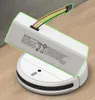A white robot vacuum cleaner with a white battery pack on top. Náhled obrázku produktu
