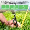8 sztuk stalowych kołków namiotowych 30 cm z hakiem i Podgląd zdjęcia produktu 4