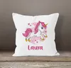 Einhorn Kissen-Bezug Namens-Kissen-Hülle Baumwolle Produktbild-Vorschau 2