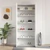 vidaXL Schuhschrank 80 x 35,5 x 180 cm Holzwerkstoff Weiß Produktbild-Vorschau 4