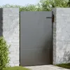 vidaXL Cancello da giardino nero 85 x 125 cm Acciaio Anteprima dell’immagine prodotto 2