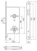 AGB MEDIANA POLARIS 90/50 KL Magnet-Türschloss chrom matt, Produktbild-Vorschau 2