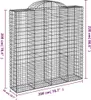 Gabionen mit Hochbogen 12Stk. 200x50x200/220cm Verzinktes Produktbild-Vorschau 6