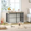 Jaula para perros grande, de metal y madera, 110 cm de Vista previa de la imagen del producto 3
