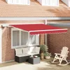 vidaXL Zatiahnuteľná markíza, červená, 300 x 250 cm, látka Náhľad obrázku produktu 2