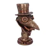 Bronzefarbene Steampunk Pestdoktor Figur als Büste 23 cm Produktbild-Vorschau 7
