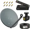 PremiumX SAT Anlage 60cm Antenne Quad LNB Kabel 50m Produktbild-Vorschau 1