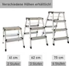 Klappbare Leiter 4 Stufen, Trittleiter aus Aluminium, Produktbild-Vorschau 7