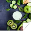 MuchoWow® Poster Smoothie - Obst - Grün 100x100 cm - Produktbild-Vorschau 1