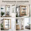 K-Möbel Vetrina sospesa in faggio (80x60x25 cm) con 2 Anteprima dell’immagine prodotto 6