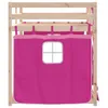 Etagenbett mit Vorhängen Rosa 90x190 cm Massivholz Kiefer Produktbild-Vorschau 5