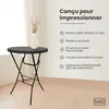 IvoQ Lot de 2 Mange-debout Noir – Inclus 2 Housses Voir les images du produit 3