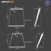 Diagrams showing technical specifications of metal products. Voir les images du produit