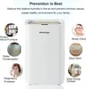 A white dehumidifier is shown in the center, surrounded by circular images and text highlighting its benefits and potential problems it solves. Anteprima dell’immagine prodotto