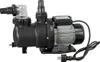 A black and gray water pump with a clear plastic filter housing and a power cord is shown against a white background. Produktbild-Vorschau