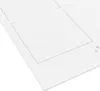 A close-up, angled view of a white induction hob. Anteprima dell’immagine prodotto