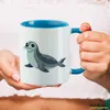 Huuraa Kaffeetasse Seehund Comic 330ml Blau Keramik Produktbild-Vorschau 3
