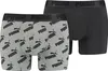 PUMA MEN AOP BOXER 2P dark grey melange/black M Produktbild-Vorschau 1