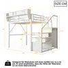 MODFU Jugendbett 140 x 200 mit Schreibtisch,Metall-Hochbett Produktbild-Vorschau 6