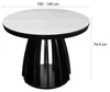 Selsey Diciffy – Ausziehbarer Esstisch Schwarz 100–140x100 Produktbild-Vorschau 3