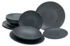 CreaTable Lava Stone Schwarz Tellerset 12-tlg Steinzeug Produktbild-Vorschau 2
