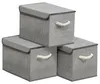 SONGMICS Aufbewahrungsbox mit Deckel, 3er Set, klappbar, Produktbild-Vorschau 1