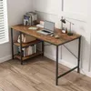 A computer desk with shelves in a room. Podgląd zdjęcia produktu