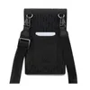 A black Karl Lagerfeld crossbody bag with a monogram pattern and card slots on the back. Anteprima dell’immagine prodotto