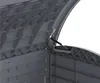 Close-up view of the interior of a grey plastic storage box, showing the lid mechanism. Náhled obrázku produktu