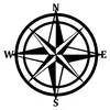 Wallity, Compass, Wanddeko, Schwarz, Metall, 55 x 55 cm Produktbild-Vorschau 2