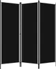 vidaXL 3-dílný dělič místností černý 150x180 cm Náhled obrázku produktu 1