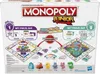 The back of a Monopoly Junior game box, showing different ways to play and game components. Podgląd zdjęcia produktu